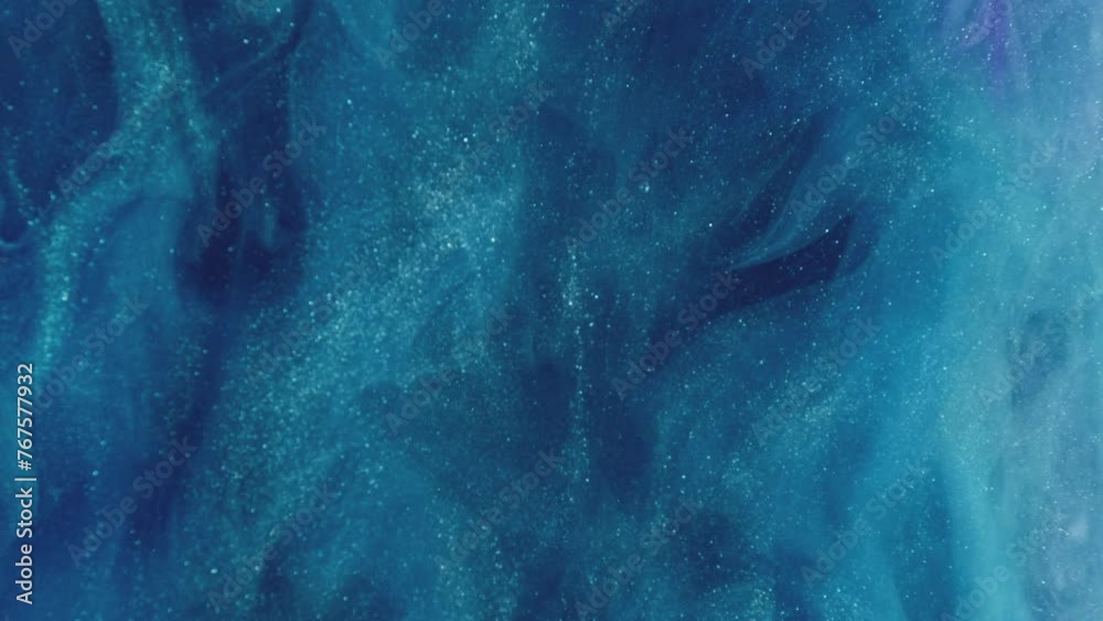 glitter mist color smoke blue ink water