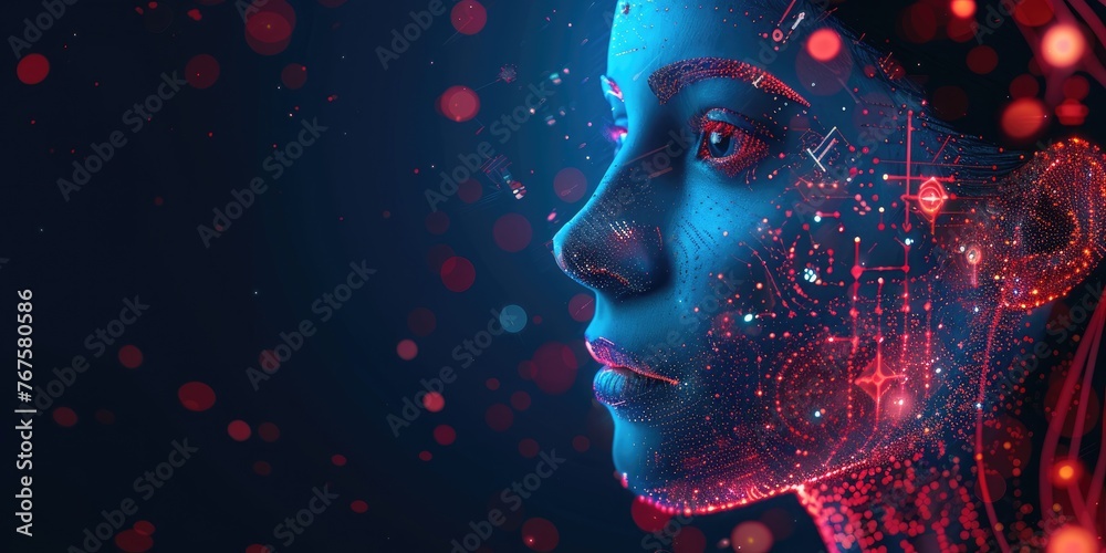 The Face of Innovative and Futuristic AI Imagery. Generative Ai