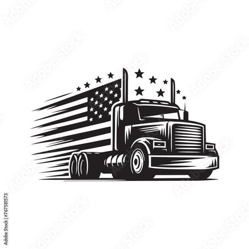 Truck logo design vector. vector truck logo