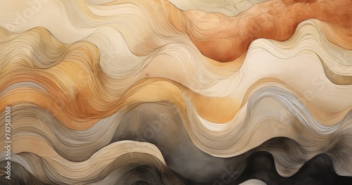 organic beige wave illustration background