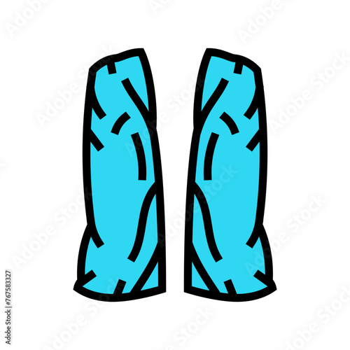 protective sleeves ppe protective equipment color icon vector. protective sleeves ppe protective equipment sign. isolated symbol illustration