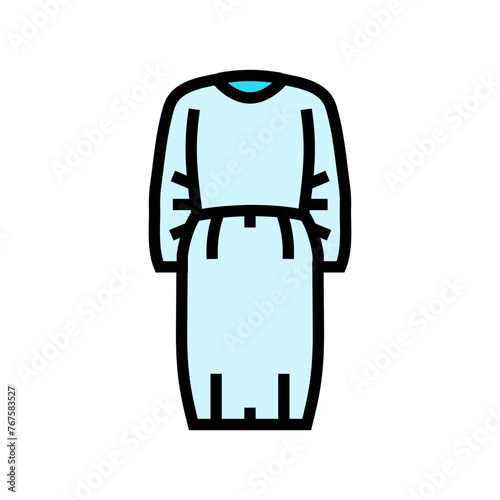isolation gown ppe protective equipment color icon vector. isolation gown ppe protective equipment sign. isolated symbol illustration
