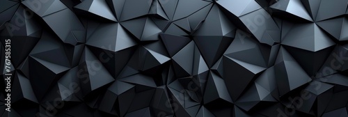 Dark black  gray  abstract background banner texture. Generative Ai