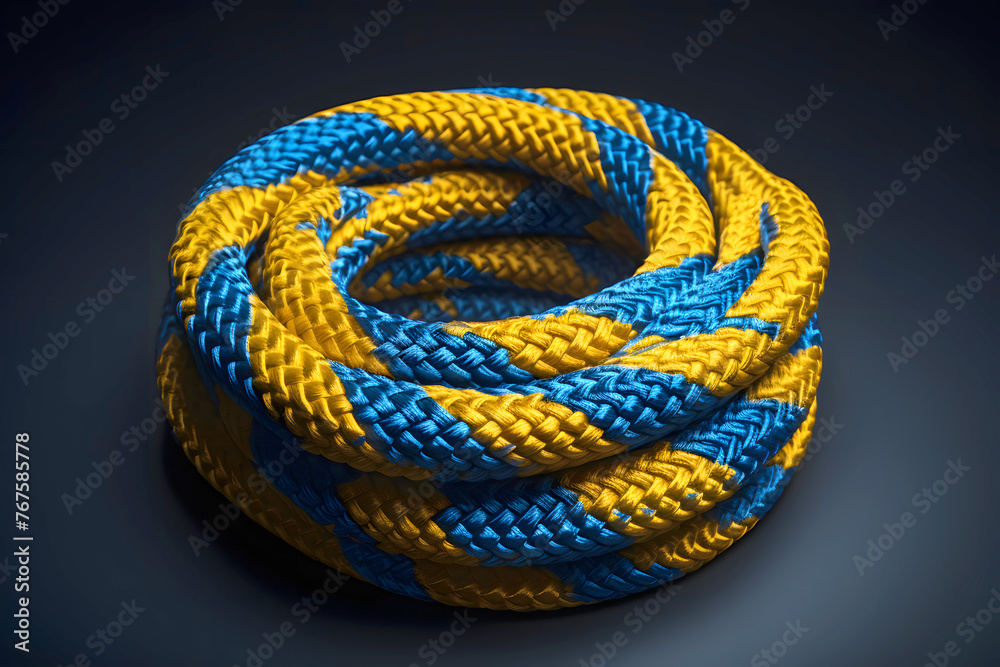 colored twisted rope made of durable material close-up. nautical rope. industrial insurance cable colored twisted rope made of durable material close-up. nautical rope. industrial insurance cable