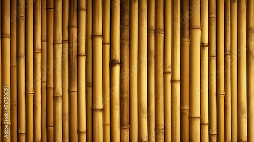 Yellow bamboo texture. Dried bamboo wall or fence background
