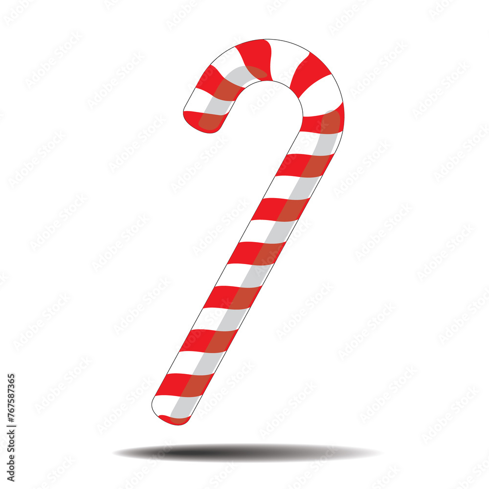 Christmas candy vector illustration isolated on white background. classic modern diseign, bright colors Christmas candy vector illustration isolated on white background. classic modern diseign, bright colors