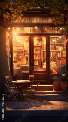 AR bookshop, interactive book covers, closeup, cozy afternoon warmth , photographic style