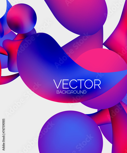 Abstract liquid bubble background. Liquid gradients