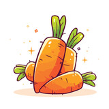 Carrot line icon vector elemnt design template cart
