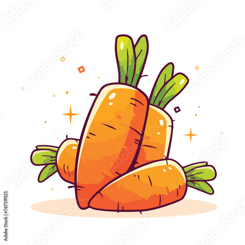 Carrot line icon vector elemnt design template cart