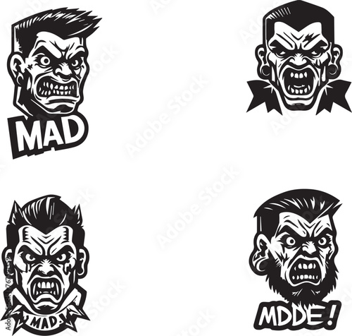 Mad Max Face Vector Design, Silhouette