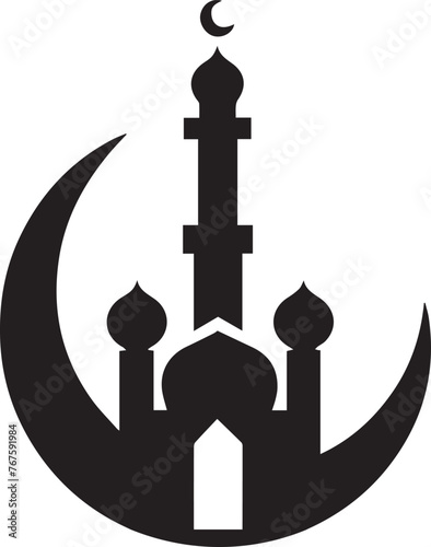 Mosque design icon, logo   photo