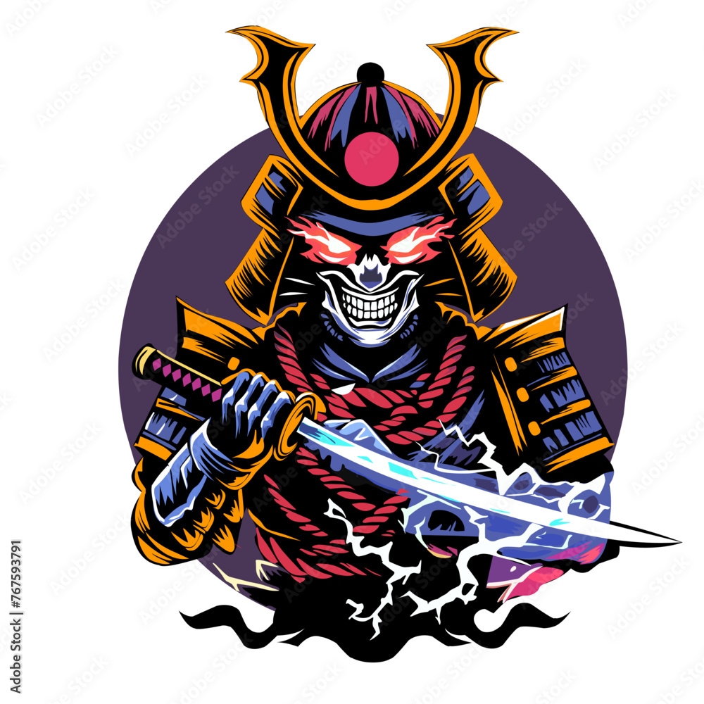 Fototapeta premium pirate skull and sword