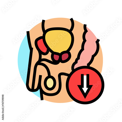 erectile dysfunction urology color icon vector. erectile dysfunction urology sign. isolated symbol illustration