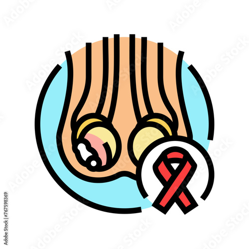 testicular cancer urology color icon vector. testicular cancer urology sign. isolated symbol illustration