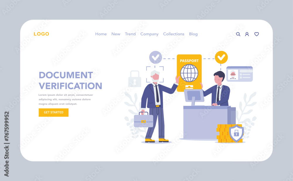 KYC concept. Flat vector illustration. KYC concept. Flat vector illustration.