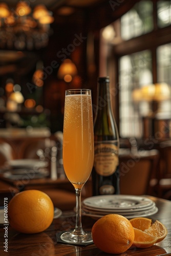 French 75 in a Parisian bistro photo