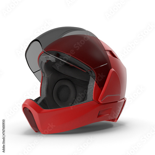 Futuristic Smart Motorcycle Helmet - Integrating Advanced Technology for Enhanced Safety and Connectivity on the Road.