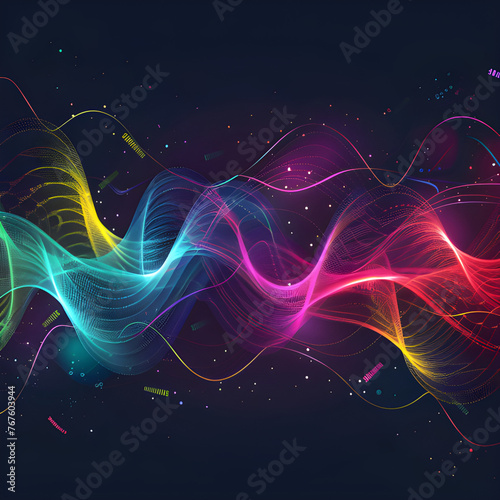 abstract background with glowing lines