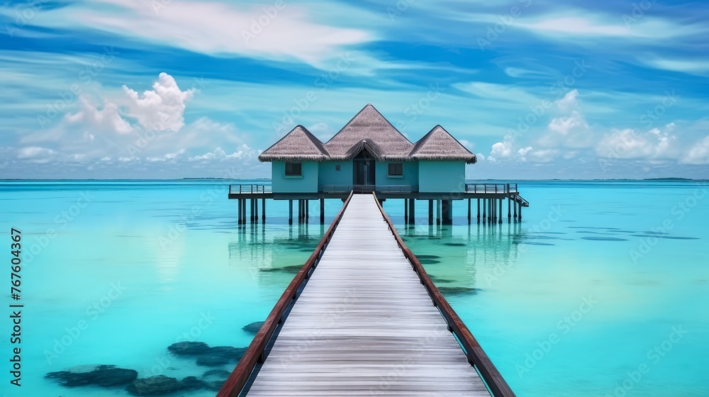 Maldives overwater bungalows white sand beaches crystal clear turquoise waters