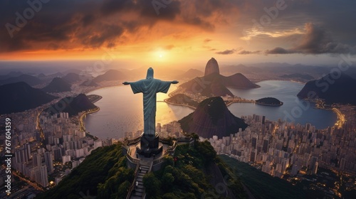 Imagine rio de janeiro brazil christ the redeemer sugarloaf mountain iconic beaches