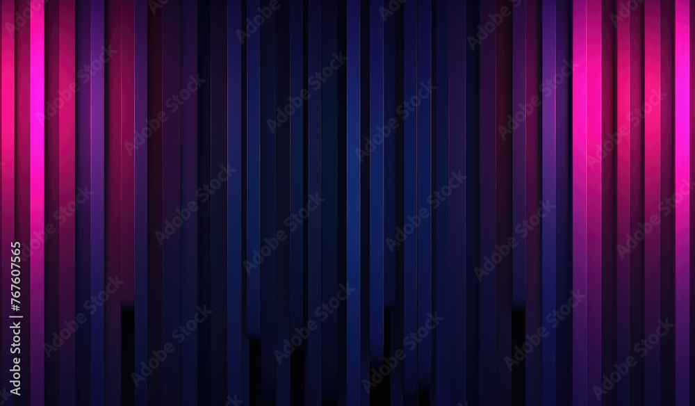 Black, grey, deep blue, purple and pink colors gradient abstract texture modern background with overlap layered neon line for design. Geometric shape. 3d Striped lines, triangles, layered.	
