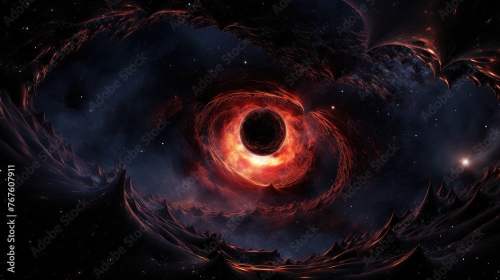 a black hole a cosmic abyss - obrazy, fototapety, plakaty 