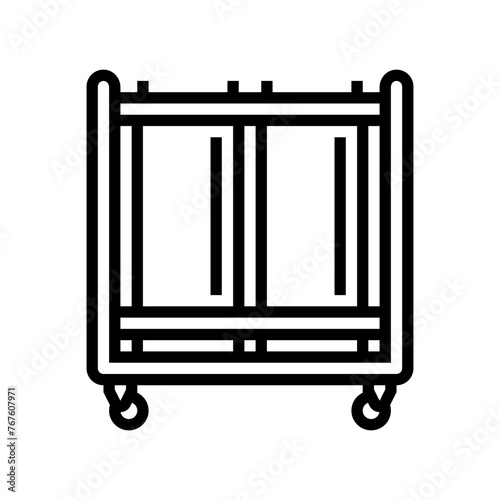 dish dispenser restaurant equipment line icon vector. dish dispenser restaurant equipment sign. isolated contour symbol black illustration