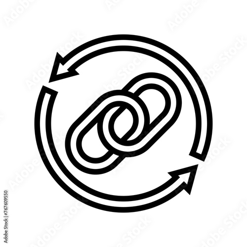 backlinks seo line icon vector. backlinks seo sign. isolated contour symbol black illustration