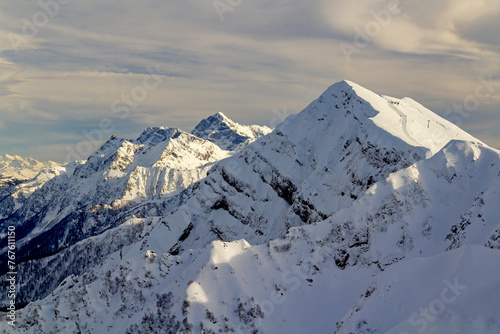 snow covered Caucasus mountains