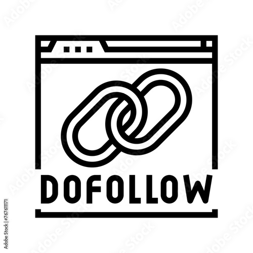 dofollow seo line icon vector. dofollow seo sign. isolated contour symbol black illustration photo