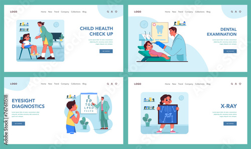 Health evaluation set. Vector illustration