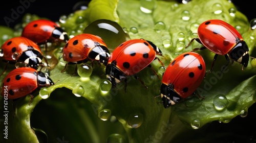 synthetic ladybugs protecting crops from pests