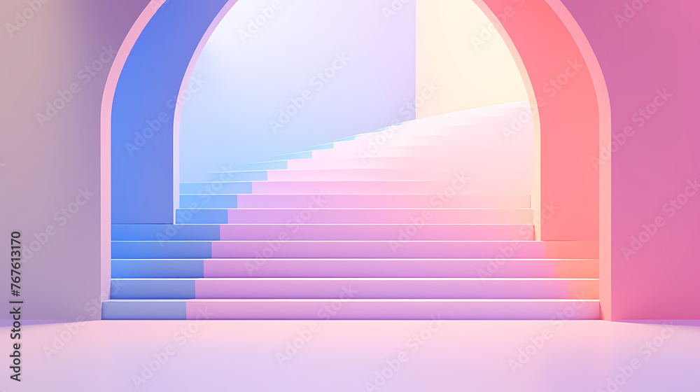 Obraz premium Gradient background and display products