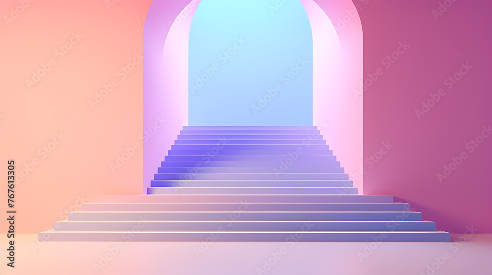 Obraz premium Gradient background and display products