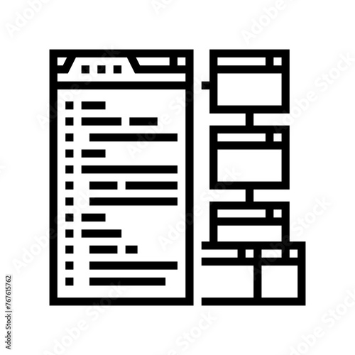 xml sitemap seo line icon vector. xml sitemap seo sign. isolated contour symbol black illustration