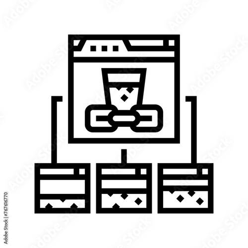 link juice seo line icon vector. link juice seo sign. isolated contour symbol black illustration
