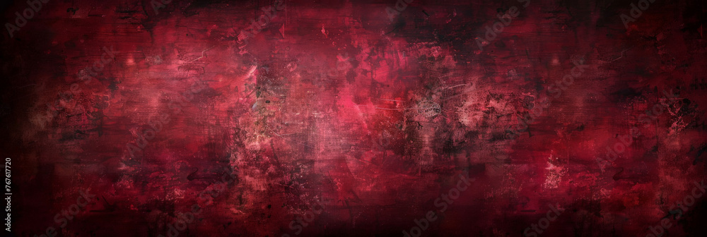 Fototapeta premium red background, red grunge texture background for poster, Dark Red Stucco Wall Background. Valentines ,Christmas banner 