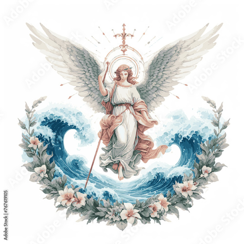 Angel Art watercolor, angel watercolor illustration