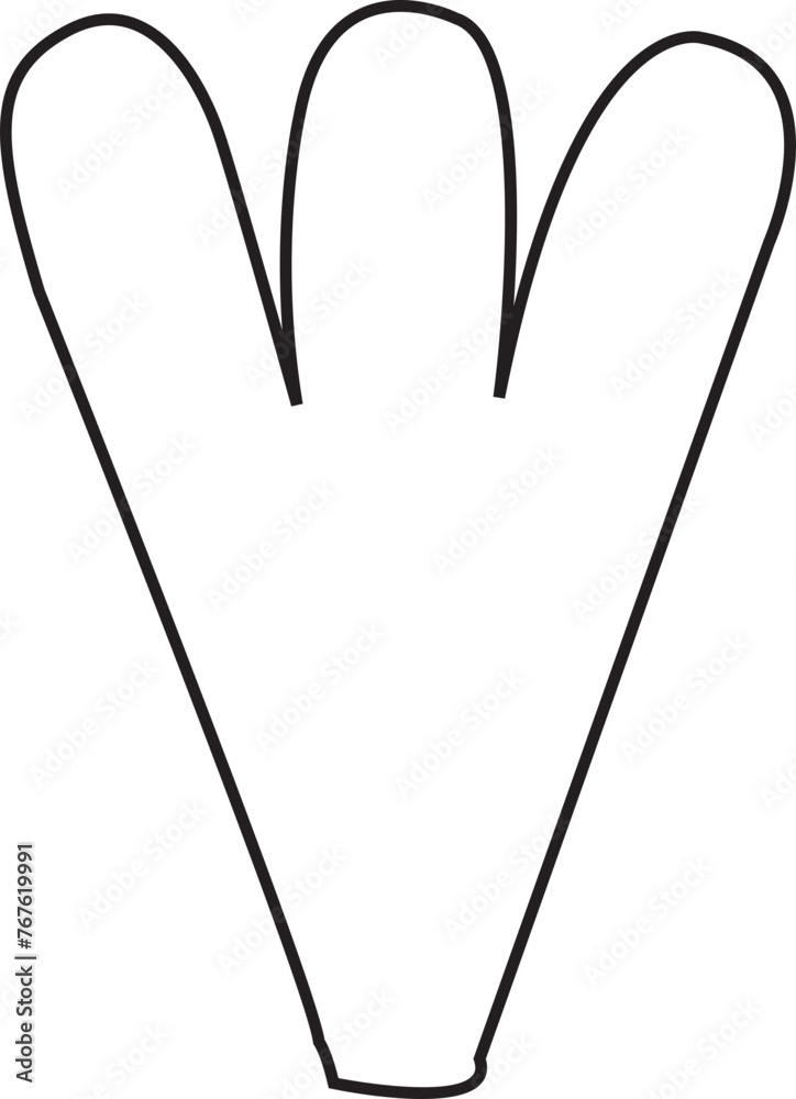 Obraz premium Cactus icon in trendy black line style with editable stock. Desert symbol. Botanica plant garden summer tropical illustration doodle. Large pack of vector silhouette design on transparent background.