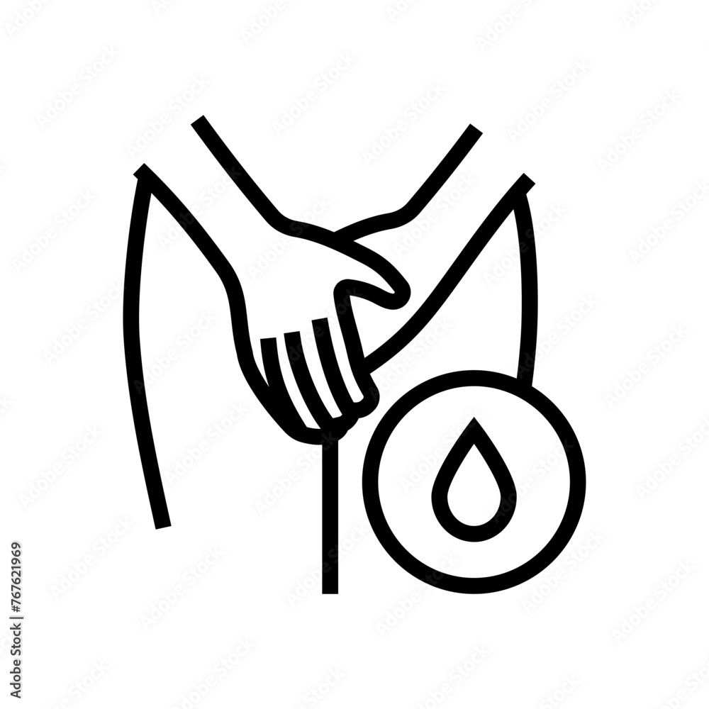 incontinence urology line icon vector. incontinence urology sign. isolated contour symbol black illustration - obrazy, fototapety, plakaty 