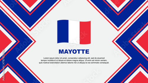 Wallpaper Mural Mayotte Flag Abstract Background Design Template. Mayotte Independence Day Banner Wallpaper Vector Illustration. Vector Torontodigital.ca