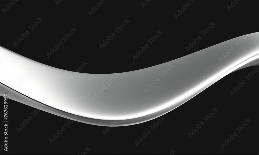 Obraz premium abstract metallic wave on black background