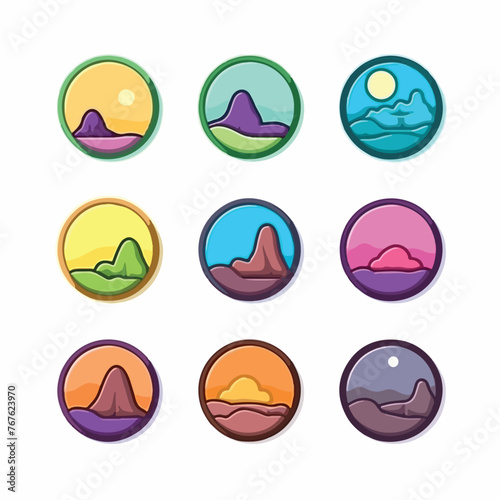Easy to change color icon vector element design tem