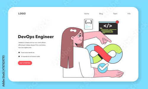 A DevOps Engineer integrates development and operations, illustrating the seamless synergy between coding and system management in IT.