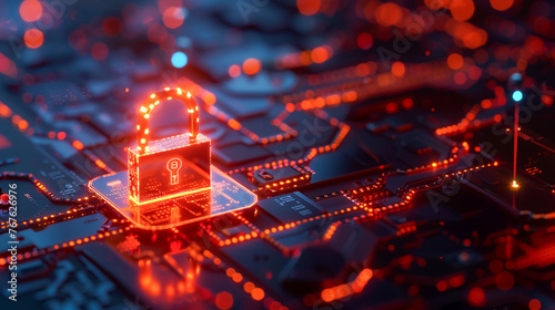 A secure communication channel being encrypted with quantum cryptography symbolizing unbreakable data protection