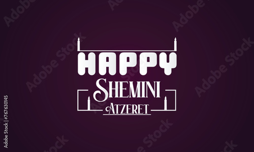 Trendy Text Styles for Happy Shemini Atzeret
 photo