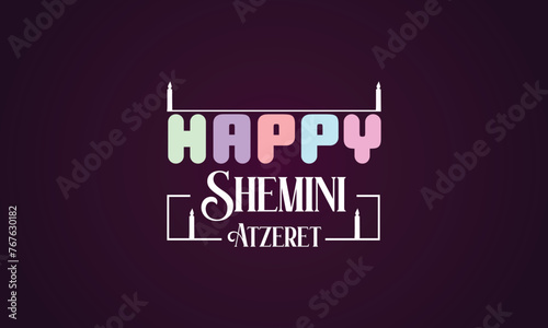 Trendy Text Styles for Happy Shemini Atzeret 
