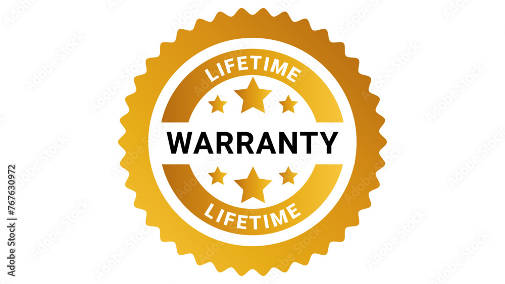 lifetime warranty golden label icon symbol isolated on white vector illustration-03
