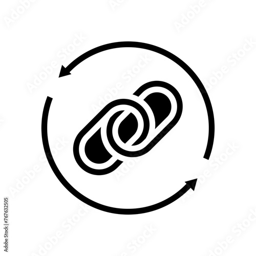 backlinks seo glyph icon vector. backlinks seo sign. isolated symbol illustration